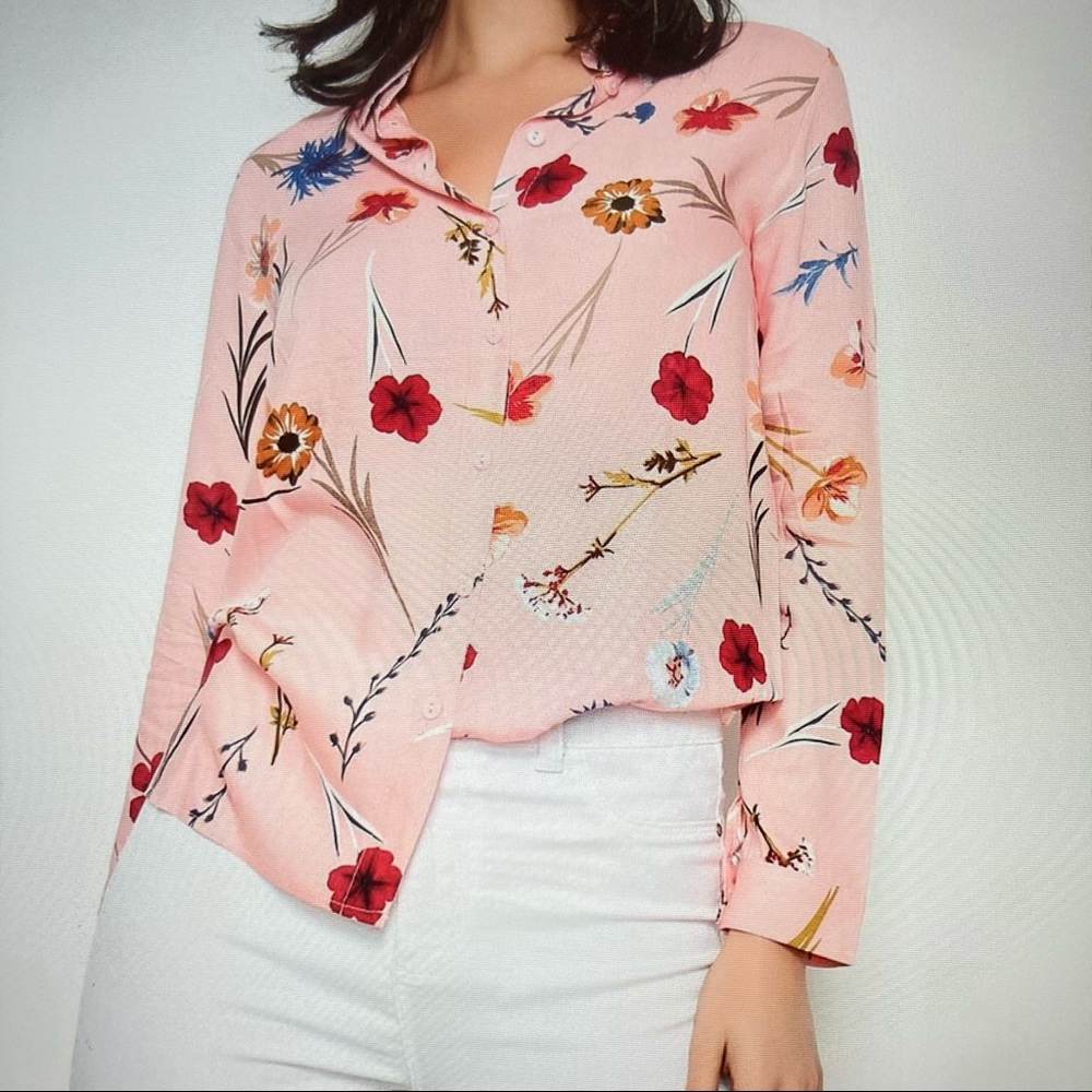 MISELL WOMEN PINK FLORAL TOP